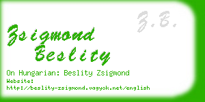 zsigmond beslity business card